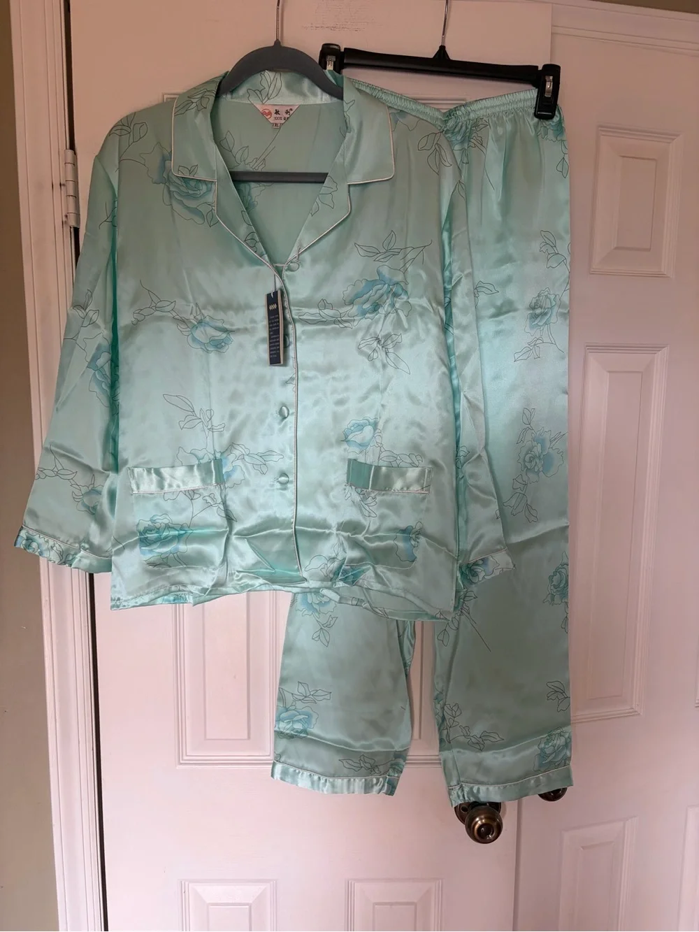 Min Li Women's Silk Pajama Set NWT Size XL